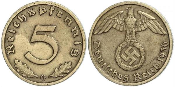 5 Пфенниг Третий рейх (1933-1945)  