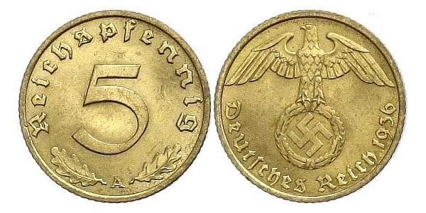 5 Пфенниг Третий рейх (1933-1945)  