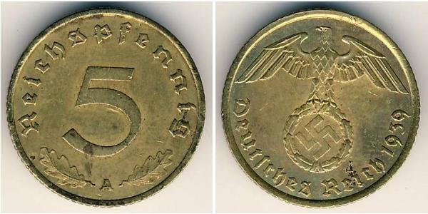 5 Пфенниг Третий рейх (1933-1945)  