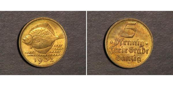 5 Пфенниг Gdansk (1920-1939) Алюминий/Бронза 