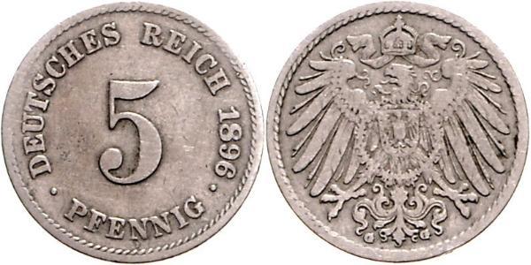 5 Пфенниг Германская империя (1871-1918) Никель/Медь 