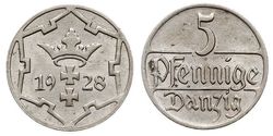 5 Пфеніг Gdansk (1920-1939)  