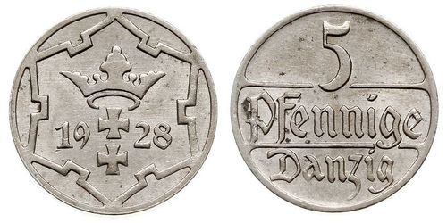 5 Пфеніг Gdansk (1920-1939)  