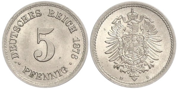 5 Пфеніг Німецька імперія (1871-1918)  