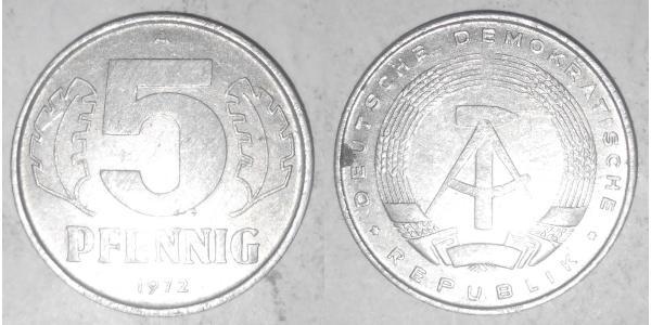 5 Пфеніг Німецька Демократична Республіка (1949-1990) Алюміній 