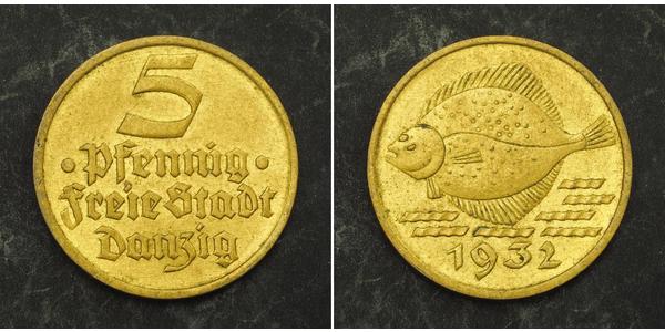 5 Пфеніг Gdansk (1920-1939) Бронза/Алюміній 