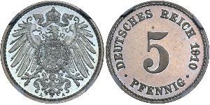 5 Пфеніг Німецька імперія (1871-1918) Нікель/Мідь 