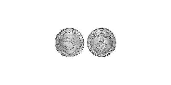 5 Рейхспфеніг Третій рейх (1933-1945) Бронза/Алюміній 
