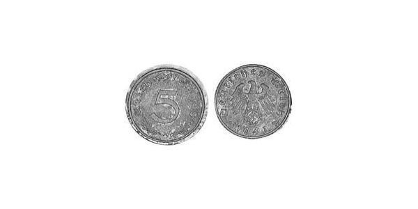 5 Рейхспфеніг Третій рейх (1933-1945) Цинк 