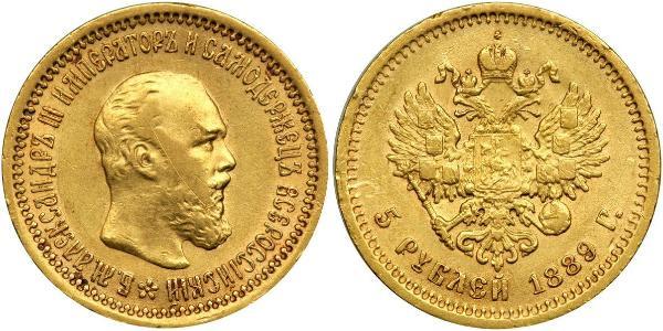 5 Рубль Российская империя (1720-1917) Золото Александр III (1845 -1894)
