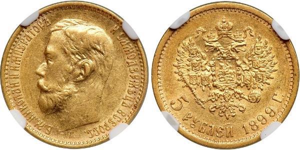 5 Рубль Российская империя (1720-1917) Золото Николай II (1868-1918)