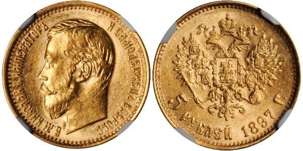 5 Рубль Российская империя (1720-1917) Золото Николай II (1868-1918)