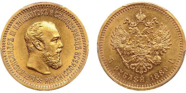 5 Рубль Российская империя (1720-1917) Золото Александр III (1845 -1894)