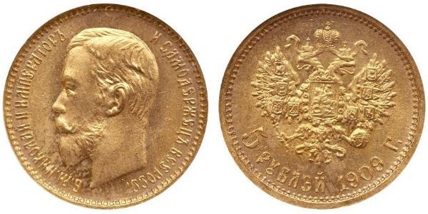 5 Рубль Російська імперія (1720-1917) Золото Микола II (1868-1918)