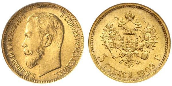 5 Рубль Російська імперія (1720-1917) Золото Микола II (1868-1918)