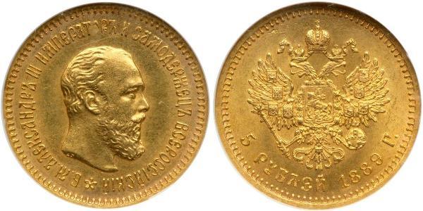 5 Рубль Російська імперія (1720-1917) Золото Олександр III (1845 -1894)