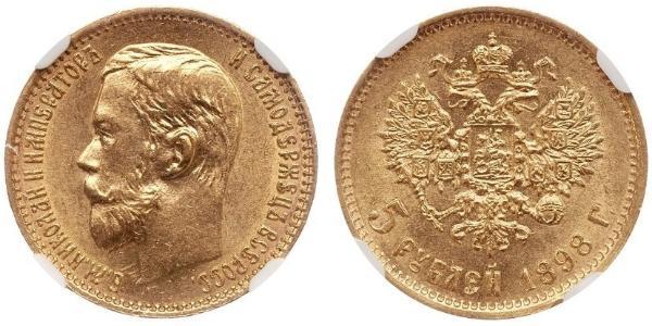 5 Рубль Російська імперія (1720-1917) Золото Микола II (1868-1918)