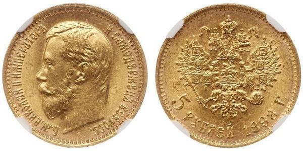 5 Рубль Російська імперія (1720-1917) Золото Микола II (1868-1918)