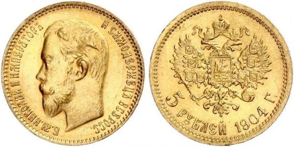 5 Рубль Російська імперія (1720-1917) Золото Микола II (1868-1918)