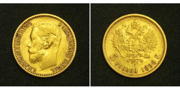 5 Рубль Російська імперія (1720-1917) Золото Микола II (1868-1918)