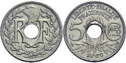 5 Сантим Третья французская республика (1870-1940)  Никель/Медь 