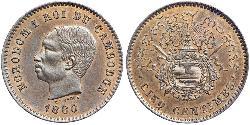 5 Сантим Камбоджа Серебро Norodom of Cambodia (1834-1904)