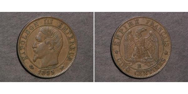 5 Сантім Франція Бронза Наполеон ІІІ Бонапарт (1808-1873)