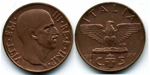 5 Сентесимо Kingdom of Italy (1861-1946) Алюминий/Бронза 