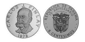 5 Сентесимо Республика Панама Никель/Медь Carlos Finlay (1833 – 1915)