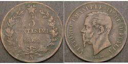 5 Сентесімо Kingdom of Italy (1861-1946) Бронза 