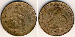 5 Сентимо Королевство Испания (1814 - 1873) Медь 