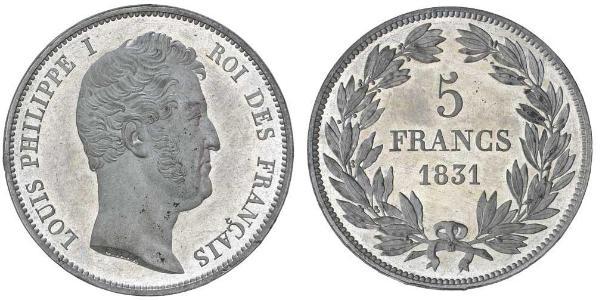 5 Франк July Monarchy (1830-1848)  Луі-Філіп I (1773 -1850)