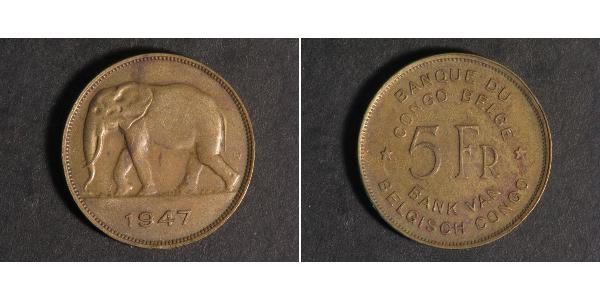 5 Франк Бельгийское Конго (1908 - 1960)  