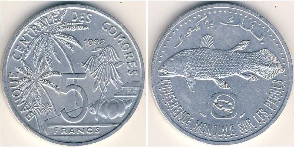 5 Франк Коморські о-ви Алюміній 