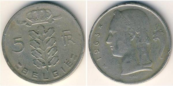 5 Франк Бельгія Нікель/Мідь 