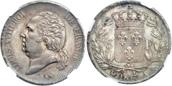 5 Франк Kingdom of France (1815-1830) Серебро 