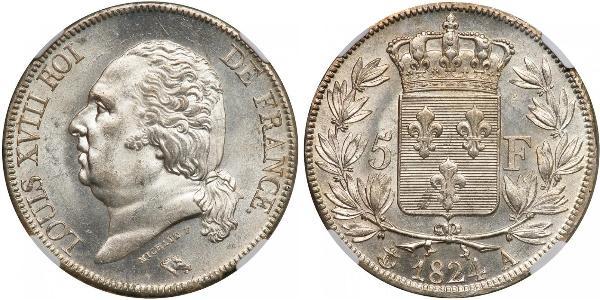 5 Франк Kingdom of France (1815-1830) Серебро 