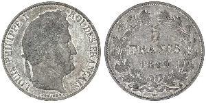 5 Франк Июльская монархия (1830-1848) / Франция Серебро Луи-Филипп I (1773 -1850)