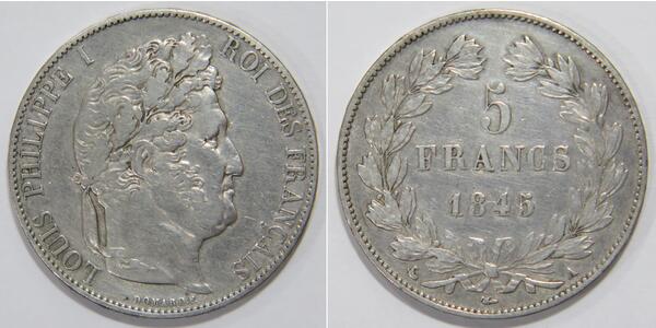 5 Франк Июльская монархия (1830-1848) / Франция Серебро Луи-Филипп I (1773 -1850)