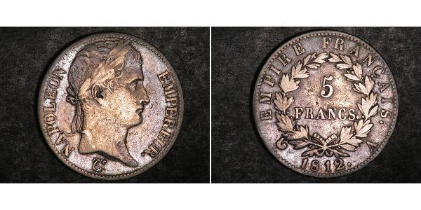 5 Франк Первая Французская империя (1804-1814) Серебро Наполеон I(1769 - 1821)