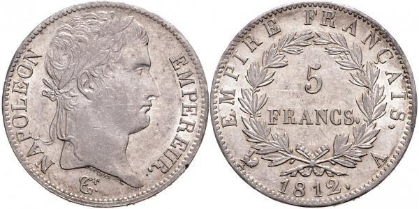 5 Франк Первая Французская империя (1804-1814) Серебро Наполеон I(1769 - 1821)