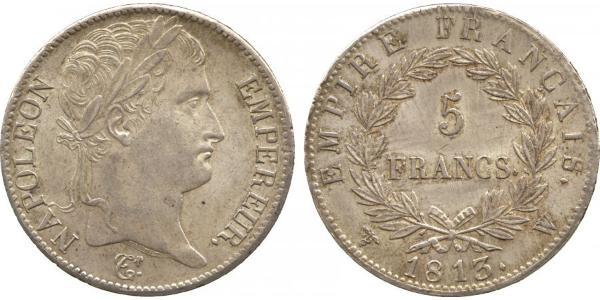 5 Франк Первая Французская империя (1804-1814) Серебро Наполеон I(1769 - 1821)