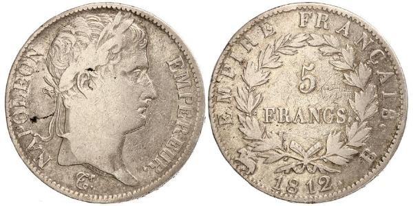 5 Франк Первая Французская империя (1804-1814) Серебро Наполеон I(1769 - 1821)