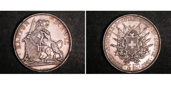 5 Франк Швейцария Серебро 
