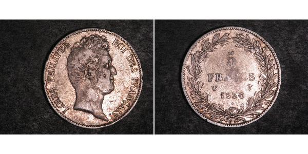 5 Франк July Monarchy (1830-1848) Срібло Луі-Філіп I (1773 -1850)