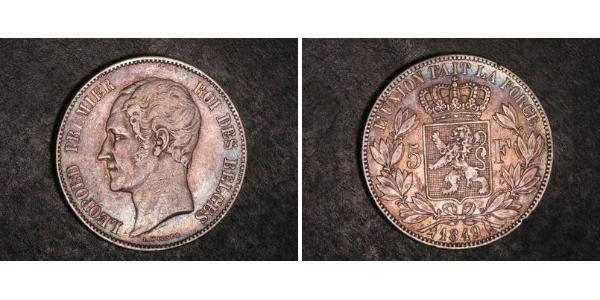 5 Франк Бельгія Срібло Leopold I of Belgium (1790-1865)