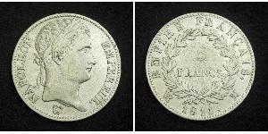 5 Франк Перша Французька імперія (1804-1814) Срібло Наполеон I Бонапарт(1769 - 1821)