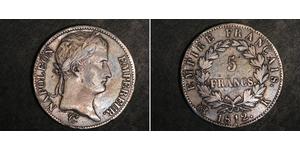 5 Франк Перша Французька імперія (1804-1814) Срібло Наполеон I Бонапарт(1769 - 1821)