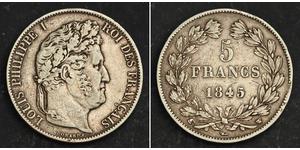 5 Франк Франція / July Monarchy (1830-1848) Срібло Луі-Філіп I (1773 -1850)