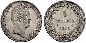5 Франк Франція / July Monarchy (1830-1848) Срібло Луі-Філіп I (1773 -1850)